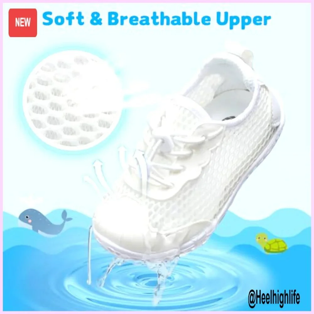 Toddler Water Shoes Barefoot Quick-Dry Breathable Aqua Socks Slip-On Beach Pool